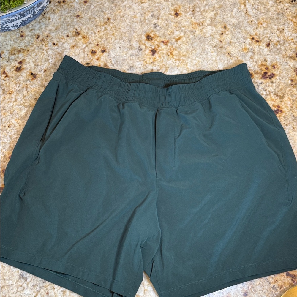 lululemon athletica Dark Green Athletic Shorts size XL.  Like new